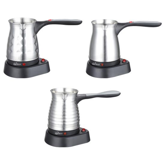 Stainless Steel Electric Coffee Pot 0.5L Large Capacity Coffee Maker Wax Melting Pot Heat-Resistant Handle Drip-Free Pour Spout Portable Coffee Brewer