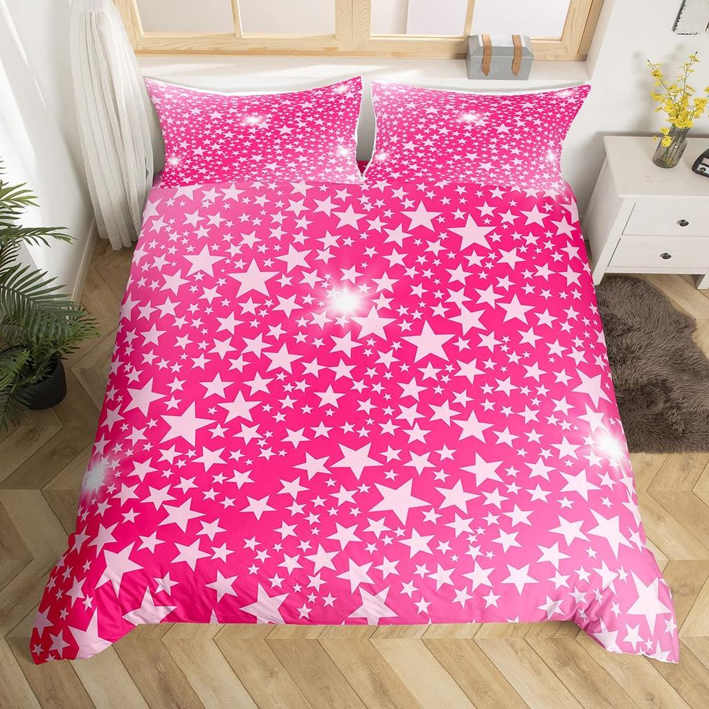 Блестящий принт «звезда-радуга» King Queen, пододеяльник Ombre, цветной комплект постельного белья для мальчиков и девочек, детский пастельный полиэстеровый чехол для одеяла
