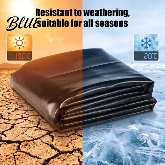 Outdoor Ecological Pond Lining Liner 4x7ft/6.5x10ft/7x10ft HDPE UV Resistant Preformed Aquaculture Heavy Duty Underlayment Easy Cutting for Fountain,