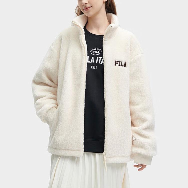 Men's Coat FILA Velvet feel Coat Unisex Arisa White