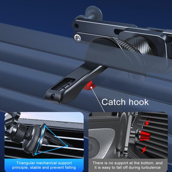 Сплавный мини-автомобильный кронштейн с автоматической блокировкой, безопасный складной, элегантный дизайн, прочный, длительный срок службы, держатель для телефона