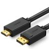 Ugreen Unidirectional Displayport To Hdmi Cable 4K 30 Hz 32 Awg 1.5 M Black (Dp101 10239)