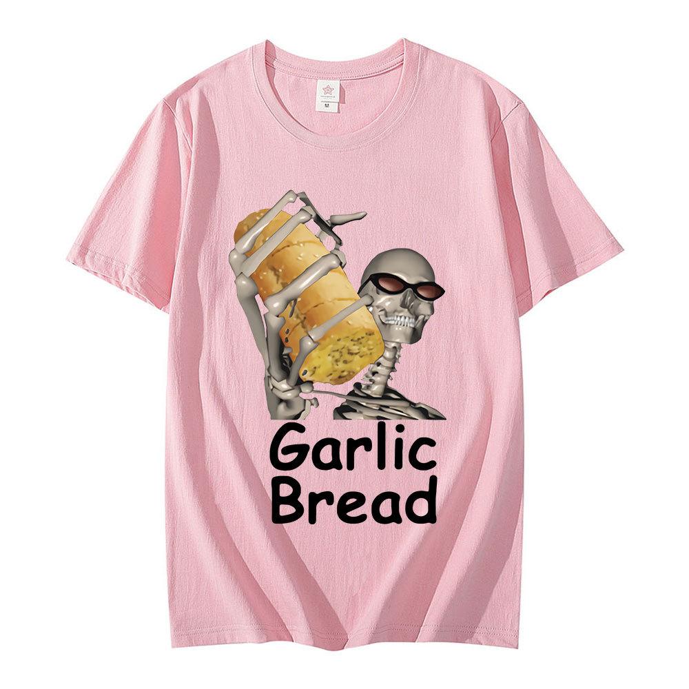 Мужская футболка с принтом «Чесночный хлеб», винтажная хлопковая футболка с коротким рукавом для мужчин и женщин