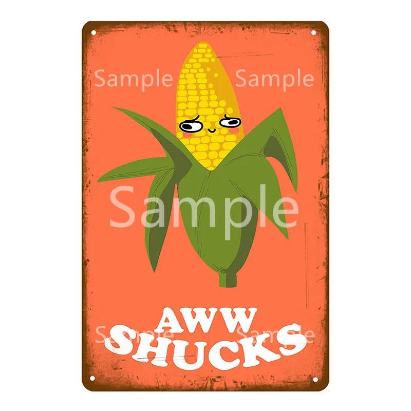 Памятная доска Thatchers Фрукты Бананы Металлическая вывеска Винтажное украшение фермы Домашний декор Наклейка на стену Магазин Живопись Постер для ресторана YL168