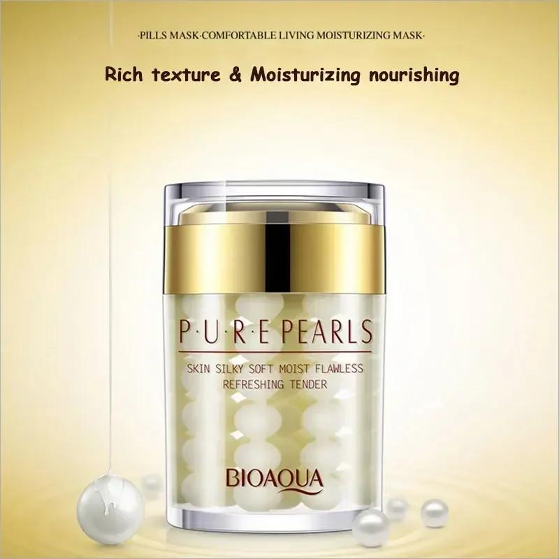 BIOAQUA Natural Pearl Увлажняющая ночная маска для лица Увлажняющая ночная маска для лица с контролем жирности Крем для ухода за кожей