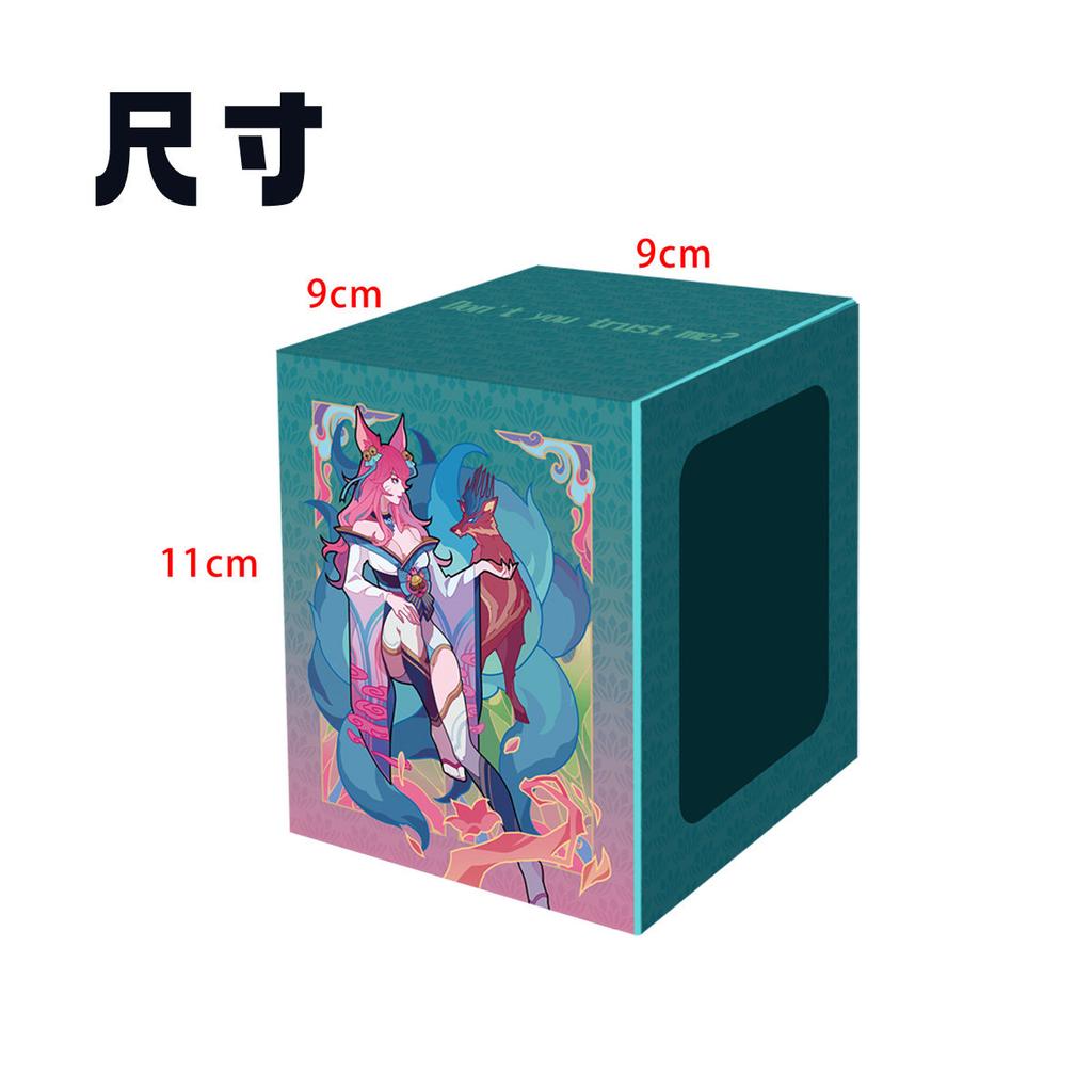 Suitable for TCG PTCG Riftbound Diana Magnetic Leather Board Game Card Box 11x9x9cm OPCG DTCG Game Collection Card Storage Box