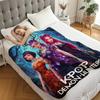 K-POP Demons Hunter Theme Flannel Blanket, Hot Anime Print Throw Blanket, Fan Gift Blanket, Multi-Purpose Blanket for Leisure