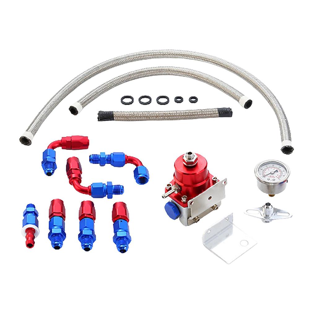 Универсальное топливо, Модификация, Замены, Топливная система Нержавеющая сталь Армированный топливный шланг 0-100PSI Отображение PSI для автомобиля