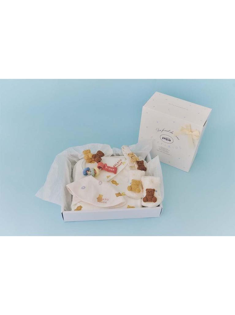 Gelato Pique Baby Cereal Bear Bib PBGG244688 OWHT F