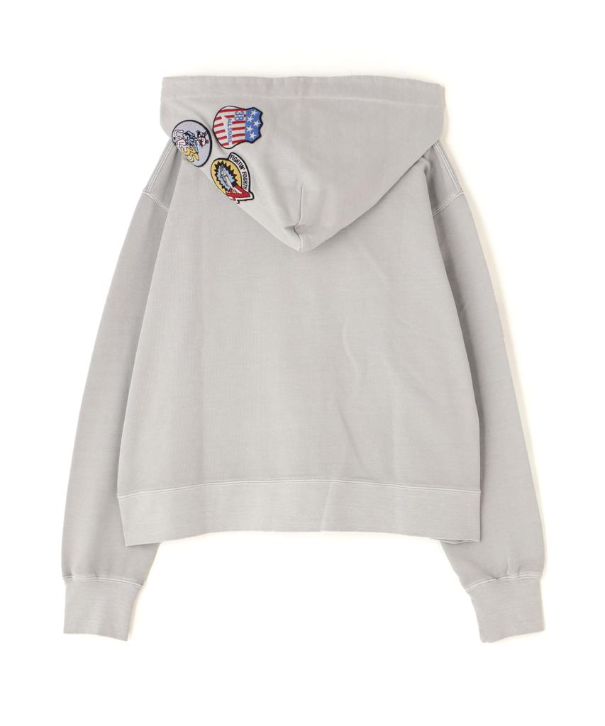 AVIREX FADE WASH CADET PATCH H Z HOOD PARKER light gray