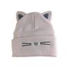 Cute Cat Ear Embroidered Knit Beanie - Women's Warm Winter Hat