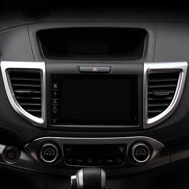 ABS для Honda CRV CR-V 2012 13 14 15 16 приборная панель автомобиля левый и правый выход кондиционера AC вентиляционная наклейка накладка аксессуары