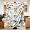 Bluey Print Blanket - Soft & Comfortable, for Bedroom, Travel, Sofa, Home Decoration - Birthday Christmas Gift for Friend