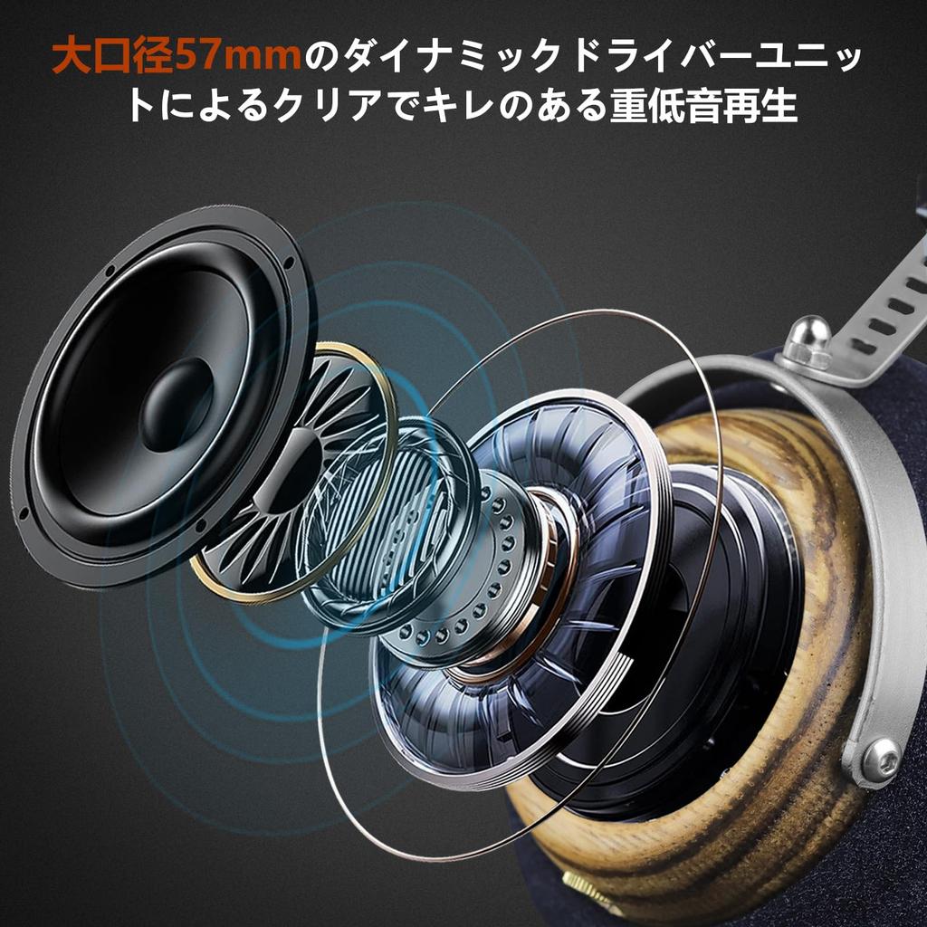 Okcsc M2 Pro Wood 57 мм стереодинамик для музыки и фильмов, совместимый с наушниками, проводной, полуоткрытого типа, корпус, ретро, блок,