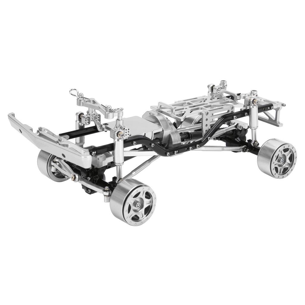 RC Car Chassis Frame Kit Aluminium Alloy Frame with Wheel Hubs for SCX24 C10 1/24 RC Car