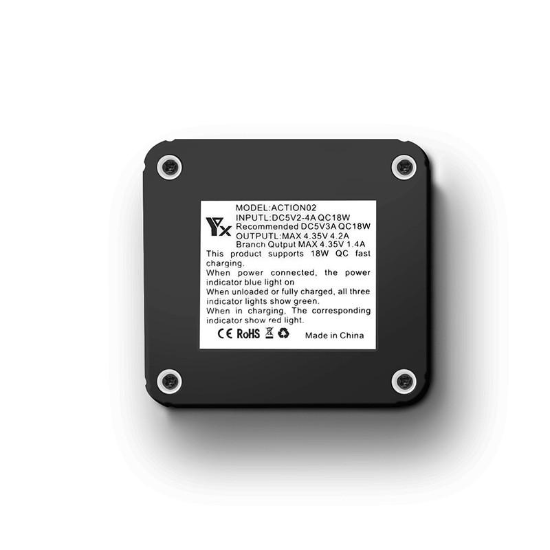 Зарядное устройство для быстрой зарядки QC3.0 зарядное устройство для аккумулятора спортивной камеры DJI OSMO ACTION