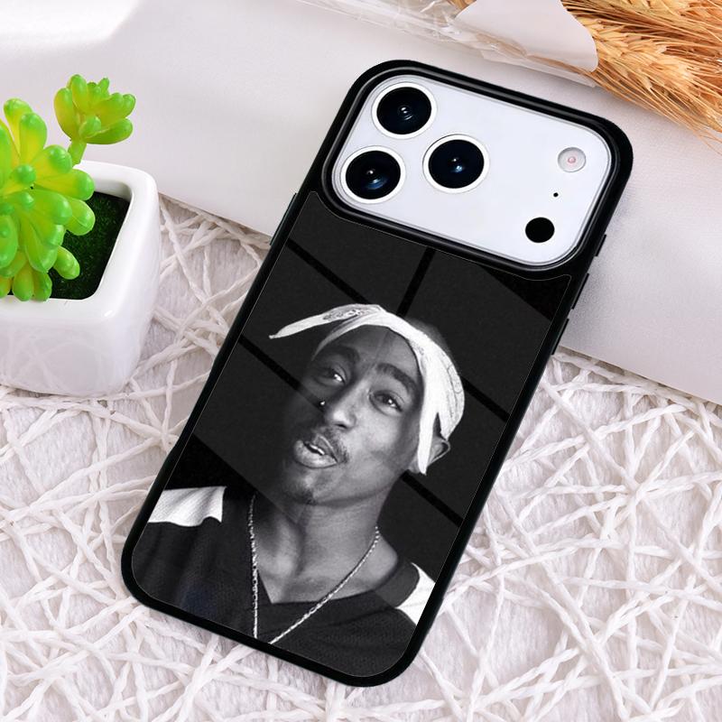 Чехол для телефона с защитой от ударов для iPhone 17 Air 16e 15 11 12 14 13 Pro Max с изображением рэпера 2pac певца T-Tupac Cover Coque