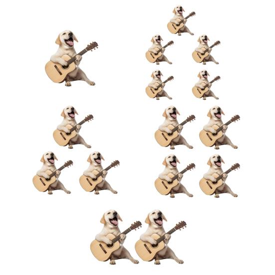 Клипсы-освежители воздуха Милый пес-гитарист Клипса на вентиляционное отверстие автомобиля 2D Декор на приборную панель для любителей собак Легкое крепление Легкий оригинальный подарок для интерьера автомобиля