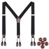 Винтажные подтяжки для мужчин и женщин для взрослых с кожаной отделкой на пуговицах Y сзади, регулируемые эластичные подтяжки для брюк, ремень для свадебной вечеринки
