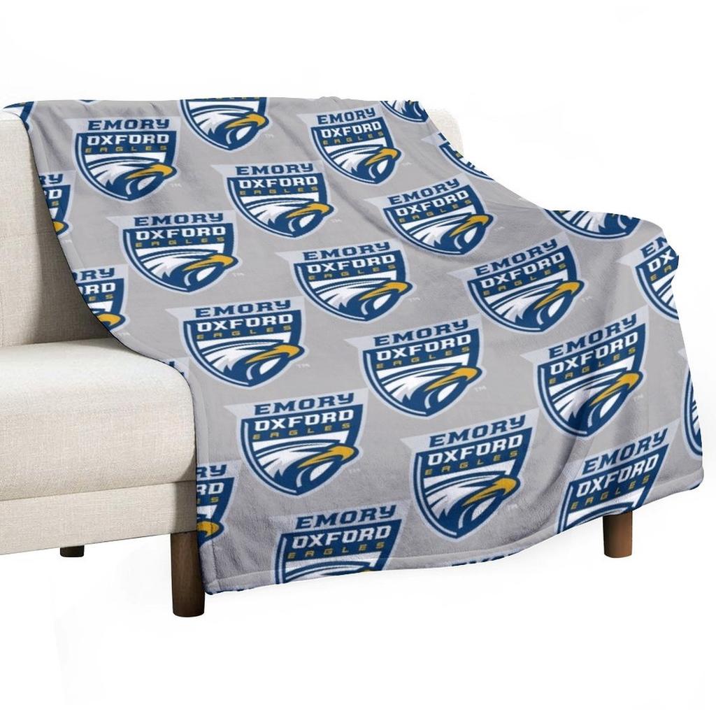 Emory U Eagles Throw Blanket Decorative Sofas Soft Plaid Luxury Weighted Blankets