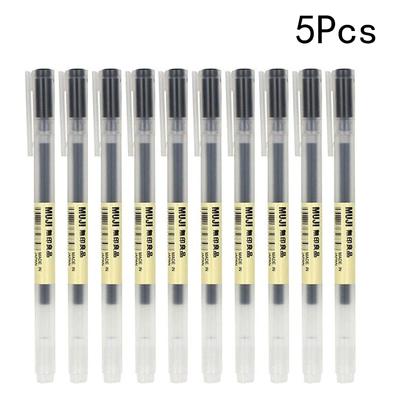 5 шт. Muji Moma Japan 0,38 мм/0,5 мм нетоксичные гелевые чернила-ручки синего/черного цвета