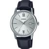 Men's Leather Band Wrist Watch MTP-V002L-7B3U