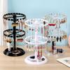Rotating Jewelry Organizer Jewelry Display Stand Rack Clear Jewelry Dish Holder for Earrings Necklace Bracelet Pendant
