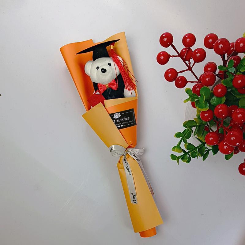 1/2 шт. Букет Доктор Медведь Одиночный Выпускной Кукольный Букет Выпускной Сезон Медвежонок Цветок Мультфильм 35 СМ