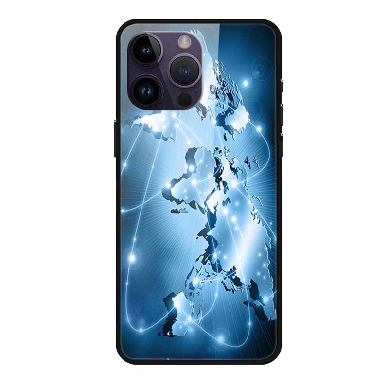 Закаленное Стекло Чехол Для iphone 15 Pro Max Чехол Жесткое Стекло Задняя Крышка Мягкий ТПУ Бампер Для iphone 16 Pro Max Чехол для Телефона 16Pro Max