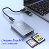 Картридер 2 в 1 CFexpress Type A B SD, CF Express-ридер с кабелем USB C, адаптер для карт памяти для Android/Windows/OS для зеркальных камер