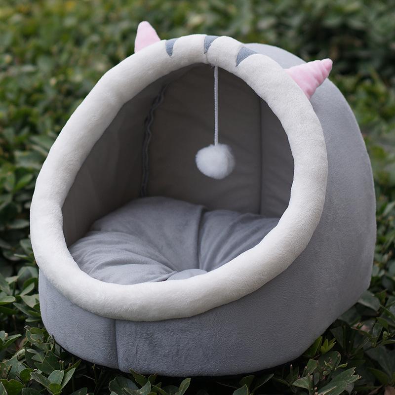 Fashion Warm Small Dog Kennel Bed Breathable Dog House Cute Slippers Shaped Dog Bed Cat Sleep Bag Foldable Washable Pet House
