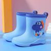 Детские водонепроницаемые флисовые демисезонные резиновые сапоги до середины икры со съемной подкладкой для мальчиков и девочек
