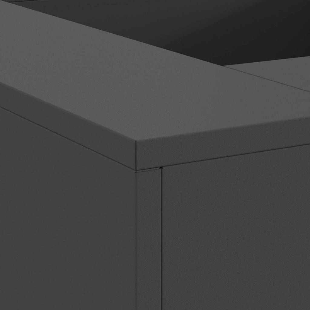 Fire Pit Black 80 x 80 x 40 cm Steel