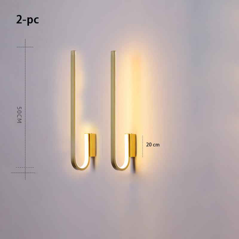 Led Modern Bedside Wall Sconce Lamp Simple Living Room Bedroom Study Wall Light Stair Interior Background Decoration Wall Lamps
