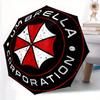 1pc Umbrella Corporation Logo Automatic Opening Folding Umbrella - Portable 3-Fold Design with Iron Frame - Outdoor, for Fans, Travelers, Daily U