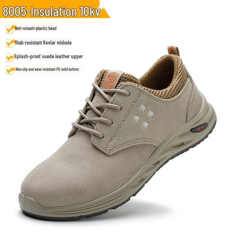 Ботинки сварщика из коровьей кожи со стальным подноском - Защита от ударов, проколов, утепленные, низкие, безопасная обувь для сварщиков.