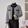 Customable Black Line Zigzag Tweed Jacket T2510jk616c