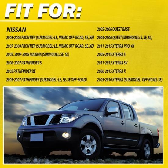 Подходит для Nissan Frontier Внешняя ручка двери кузова Гладкая черная Правая сторона Передняя