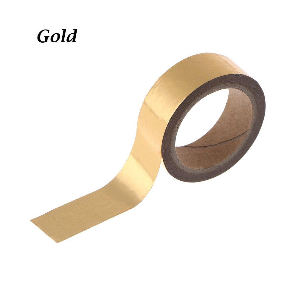 Journal DIY Sticker Stationery Solid Color Hot Stamping Scrapbooking Decor Tape Sticky Paper