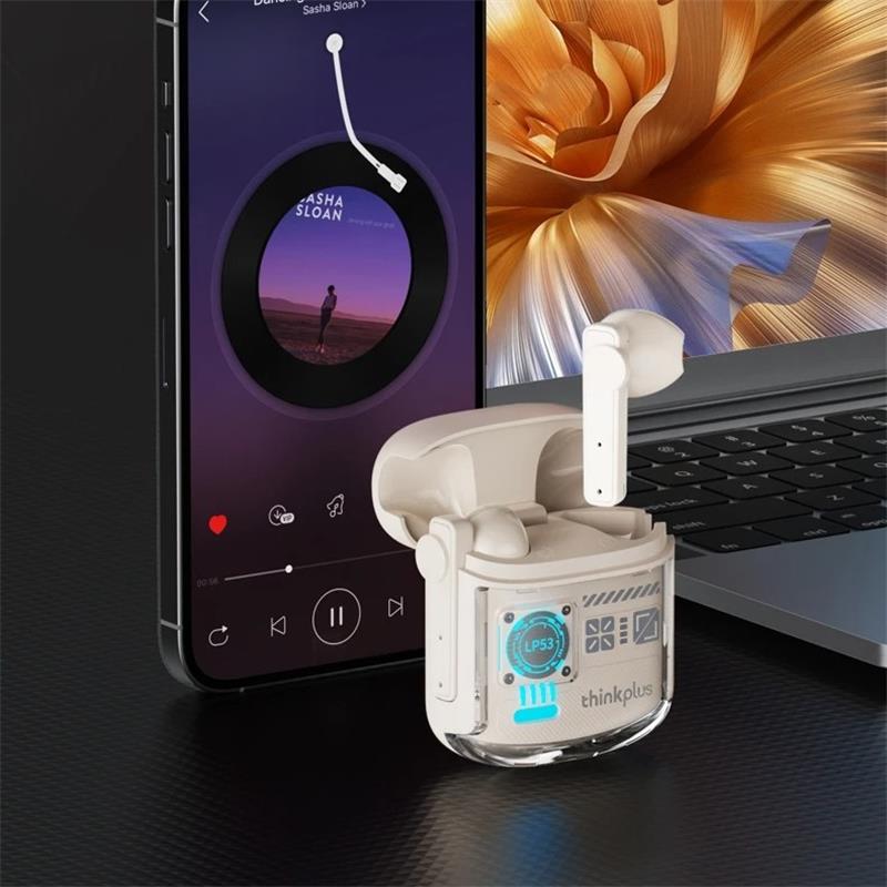 Оригинальные беспроводные наушники Lenovo LP53 Bluetooth 5.4 с механической конструкцией, игровая гарнитура TWS с шумоподавлением, спортивные наушники с длительным временем ожидания, новые