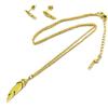 [P5057] - Necklace Set + Gold 'Navajos' Steel Earrings (feathers)