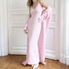 Женский домашний комплект, 2 предмета, вязаное облегающее платье макси и длинный свитер-кардиган, комплекты для осени и зимы, комплект с длинным кардиганом, уютные домашние комплекты для женщин