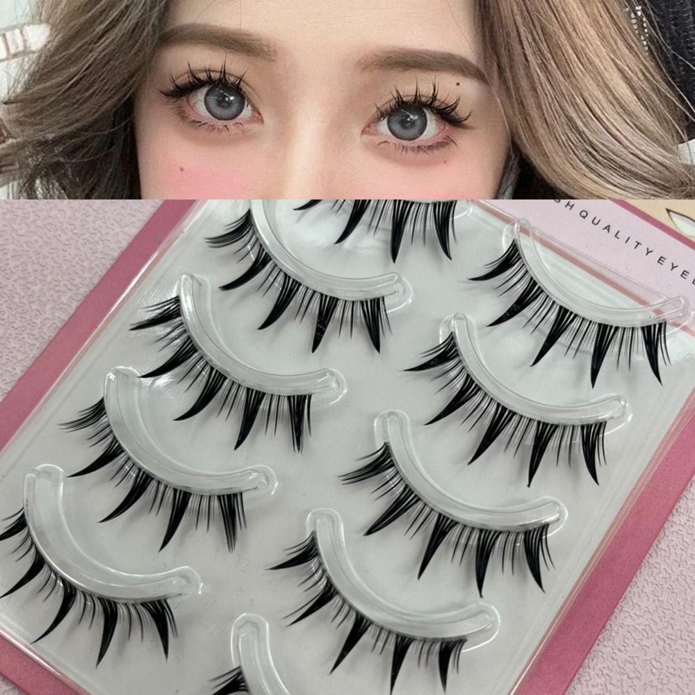 Dramatic Manga Anime Lashes Japanese Cosplay Wet Spiky Lashes Fake Eyelashes Extensions for Women