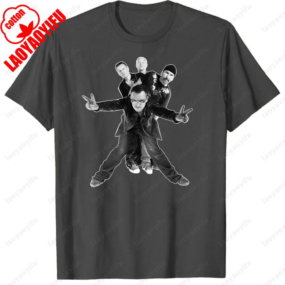 Vintage U2 Rock Band Live The Joshua Tree World Tour 1987 T-Shirt Fan Gift Casual Style Ropa Hombre Classics Graphic T Shirts