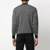 Emporio Armani FW22 Геометрический узор Логотип Вязаный Лонгслив Пуловер Толстовка Мужская толстовка Черный 6L1MXX-1MCQZ-F633