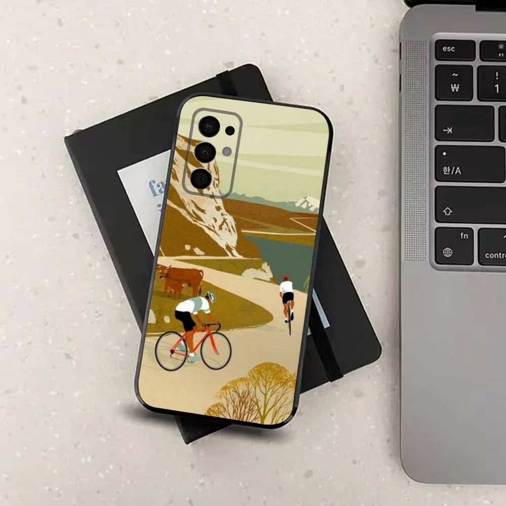 Bike Sport Bicycle Phone For Samsung Galaxy A53,31,52,72,41,22,73,32,71,Note,J7,8,9,5G Soft Black Silicone Case