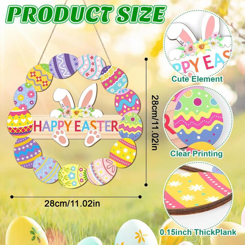 Пасхальные украшения для входной двери Деревянные пасхальные таблички для входной двери Весенние настенные украшения для дома Фермерский дом для двора Крыльцо Стена