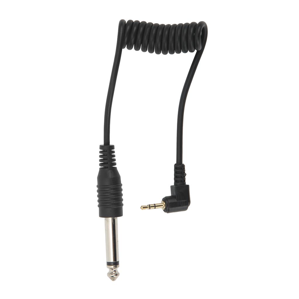 Universal Digital Camera Synchronization Cable Gold Plated 2.5mm to 6.35mm Male Cable for Speaker Guitar
