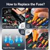 100pcs Car Fuse Kit,56 Blade + 44 Mini Fuses + Puller 2A-40A for Car/RV/Truck/Motorcycle/Boat Durable Metal Compact Holder Fuses4