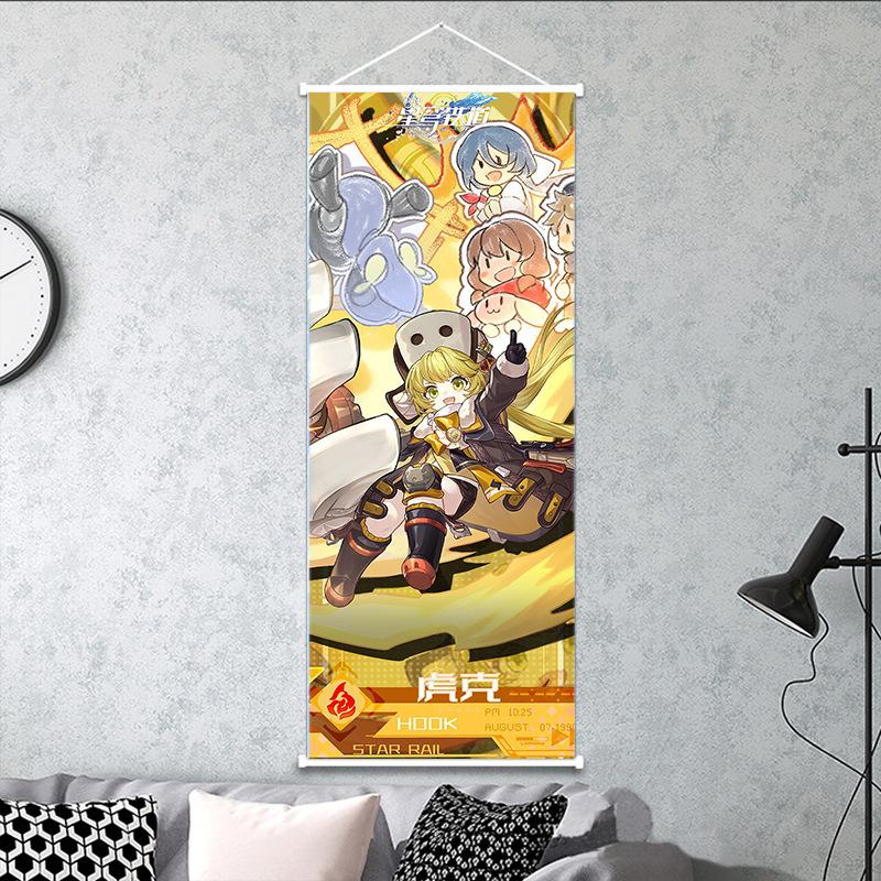 25x75 см Honkai Star Rail подвесная картина Kafka DanHeng персиковая кожа декоративный свиток